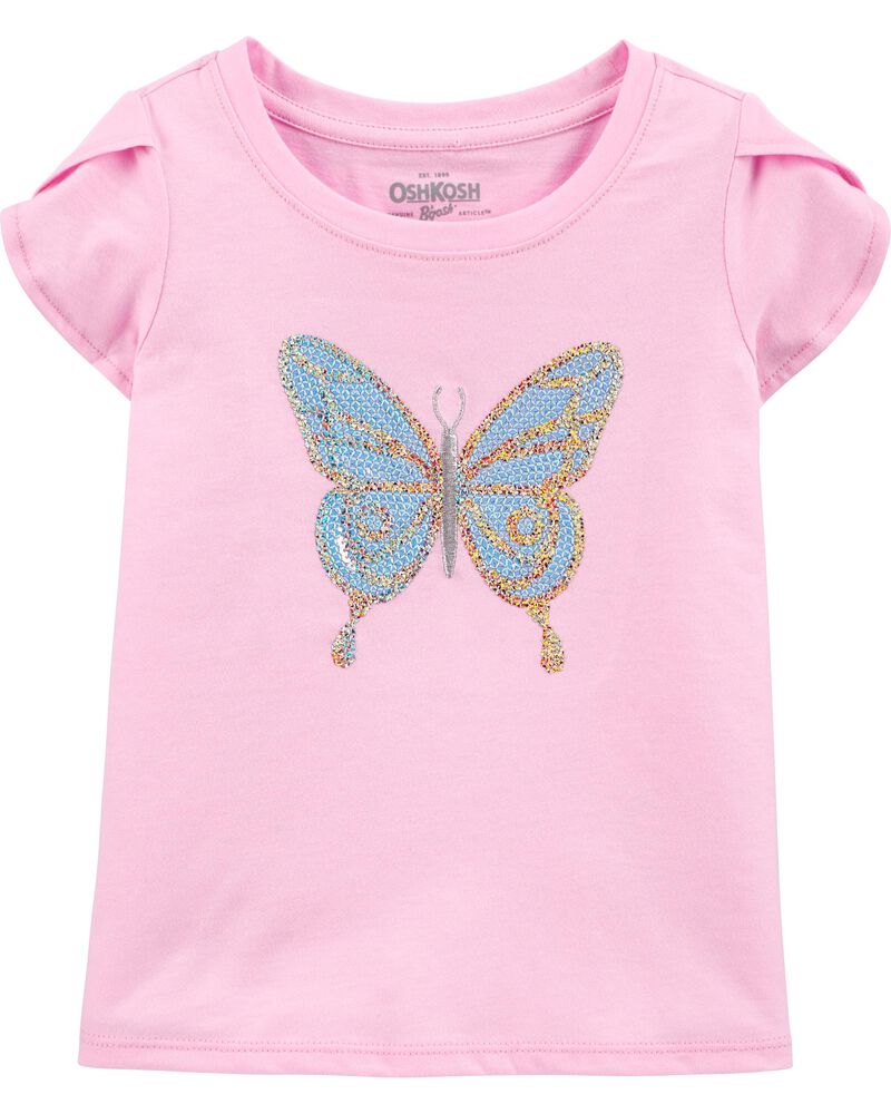 New Carter/'s Girls 3T 4T 5T Top Butterfly Wishes Pink Long Sleeve Tulle /& Sequin